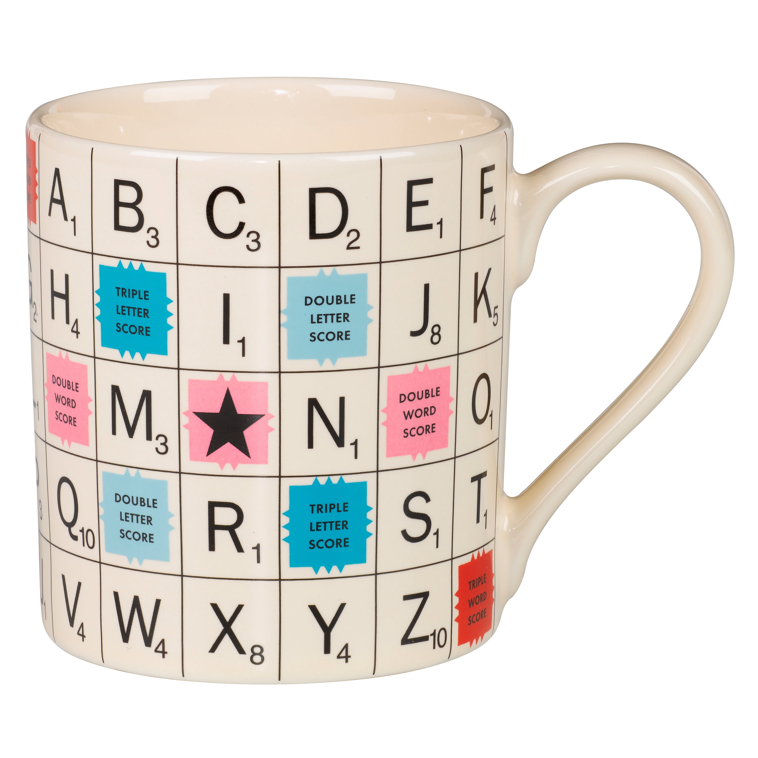 Scrabble Vintage Alphabet Tile Ceramic Coffee Mug