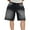 Dark Gray, variant on Michellecmm Women's Knee Length Denim Shorts Loose Solid Color Low Rise Wide Leg Long Shorts with Pockets