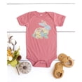 thumbnail image 7 of Ink Printed Image NOT a Quilt Patch - Easter Floral Bunny Faux Patchwork Baby Bodysuit Mauve Bodysuit 12 Months, 7 of 7