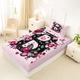 thumbnail image 4 of Erosebridal Girls Monogrammed B Twin Sheet Sets, Princess Floral Bedding, 3 Pieces, 4 of 5