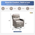 thumbnail image 2 of Gymojoy Luxury Outdoor Swivel Rocker Patio Chair with 6-Inch Thick Cushion, High Back Wicker Patio Rocking Glider, Ideal for Porch, Deck, Yard, Grey Wicker Beige Cushions, 2 of 10