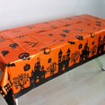 thumbnail image 4 of Halloween Plastic Tablecloth 54x72Inch, Castle Haunted House Design Party Cloth, Disposable Waterproof Rectangle Cover for Indoor Outdoor Buffet Dining Decor, 4 of 8