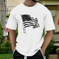 thumbnail image 2 of Pedort Independence Day Shirts for Men Summer Mens Hawaiian Shirts American Independence Day Flag Printed Lapel Short Sleeve Soft Beach Blouse(E-White,XL), 2 of 5