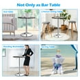 thumbnail image 5 of Costway 4PCS Round Bistro Bar Table Height Adjustable 360-degree Swivel Black, 5 of 10