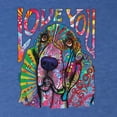 thumbnail image 2 of Colorful Beagle | Dogs Love You | Dean Russo Art Animal Lover Tri-Blend Racerback Tank Top, Vintage Royal, Large, 2 of 6