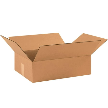 The Packaging Wholesalers Flat Corrugated Boxes 17  x 13  x 5  Kraft 25/Bundle BS171305