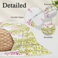thumbnail image 3 of Spring Leaves Throw Pillow Covers, Green Pink Pastoral Botanical Branches Soft Breathable Pillow Cases with Invisible Zipper for Sleeping, Small Pillowcases for Couch Bed Sofa Chair 16x24 Inches, 3 of 9