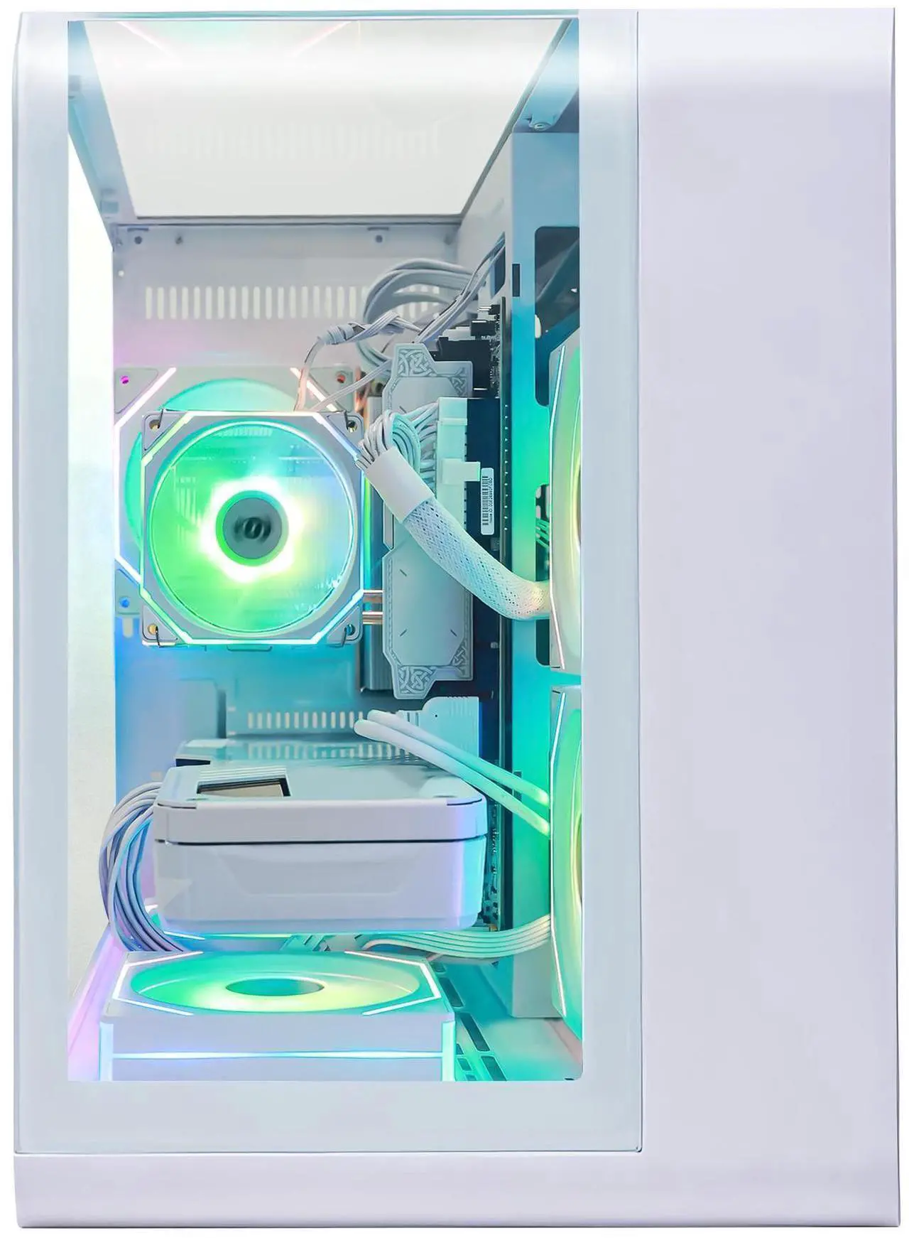 Hoengager Astral Mini Gaming PC -AMD Ryzen 5 7600X 6-Core 4.7 GHz-RTX 5060 8GB -32GB DDR5 RAM RAM-1TB PCIe SSD-RGB Fans-Windows 11 Desktop Computer