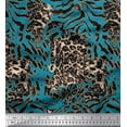 thumbnail image 1 of Soimoi Cotton Poplin Fabric Leopard & Tiger Animal Skin Print Sewing Fabric Yard 42 Inch Wide, 1 of 3