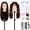 Drak Brown, variant on LAJOLLIA Mannequin Head with 90% Human Hair, 24" Hair Doll Head for Cosmetology & Hairdresser, Real Hair Manikin Doll Styling Head, Hairdressing Training Braiding Head with Table Clamp (off-White C)