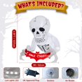 thumbnail image 3 of OurWarm Halloween Inflatable Skull with Build-in LEDs Blow Up Flying Skeleton Broke Out from Window for Halloweeen Yard Decor, 3 of 3