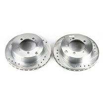Power Stop Rear Pair of Drilled and Slotted Brake Rotors JBR584XPR