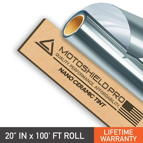 MotoShield Pro Nano Ceramic Window Tint - 20" in x 100' ft Roll (75%) + Lifetime Warranty