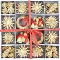 thumbnail image 4 of Juego de estrellas de paja de 56 piezas - Decoraciones para árboles de Navidad - Colgantes de paja para el árbol de Navidad - Colgantes naturales para árboles de Navidad - Decoraciones navideñas, 4 of 5