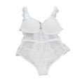 thumbnail image 3 of Body de encaje en V profundo,Body de encaje Body de encaje de una pieza elástico suave Ropa interior de una pieza para mujer Tecnología innovadora, 3 of 8