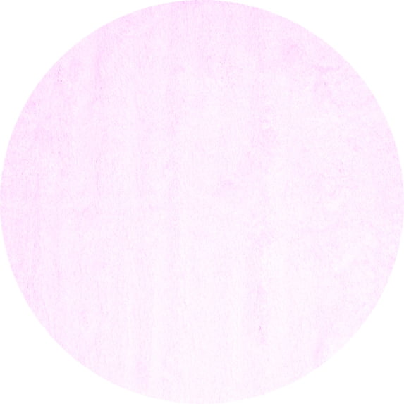 Ahgly Company Indoor Round Solid Pink Modern Area Rugs, 5' Round