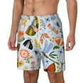 thumbnail image 2 of Gaeub Insects and Flowers Mens Swim Trunks Stretch Beach Shorts Quick Dry for Men Swim Shorts Swimwear with Pockets- X-Large, 2 of 9