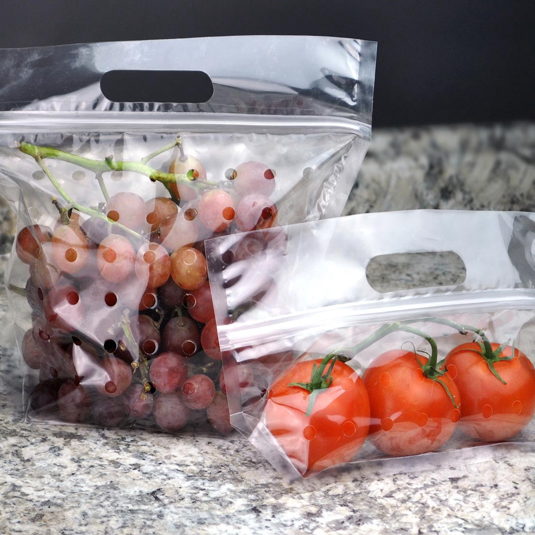 Elkay Plastics PBZ1064BG Bottom Gusset Vented Produce Pouch, 6" Length x 4" Width x 10.75" Depth| 250/Case