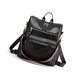 thumbnail image 2 of Mochila PU Cuero Vintage Gran Capacidad Suave Multi Bolsillo Mochila para Mujer Señora Negro, 2 of 5