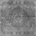 thumbnail image 1 of Ahgly Company Indoor Square Medallion Gray Traditional Area Rugs, 5' Square, 1 of 1