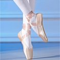 thumbnail image 3 of Women's Ballet Flats Shoes Lace-up Satin Pointe Shoes Gift For Ballet Dancing Lover-Yvan, 3 of 5