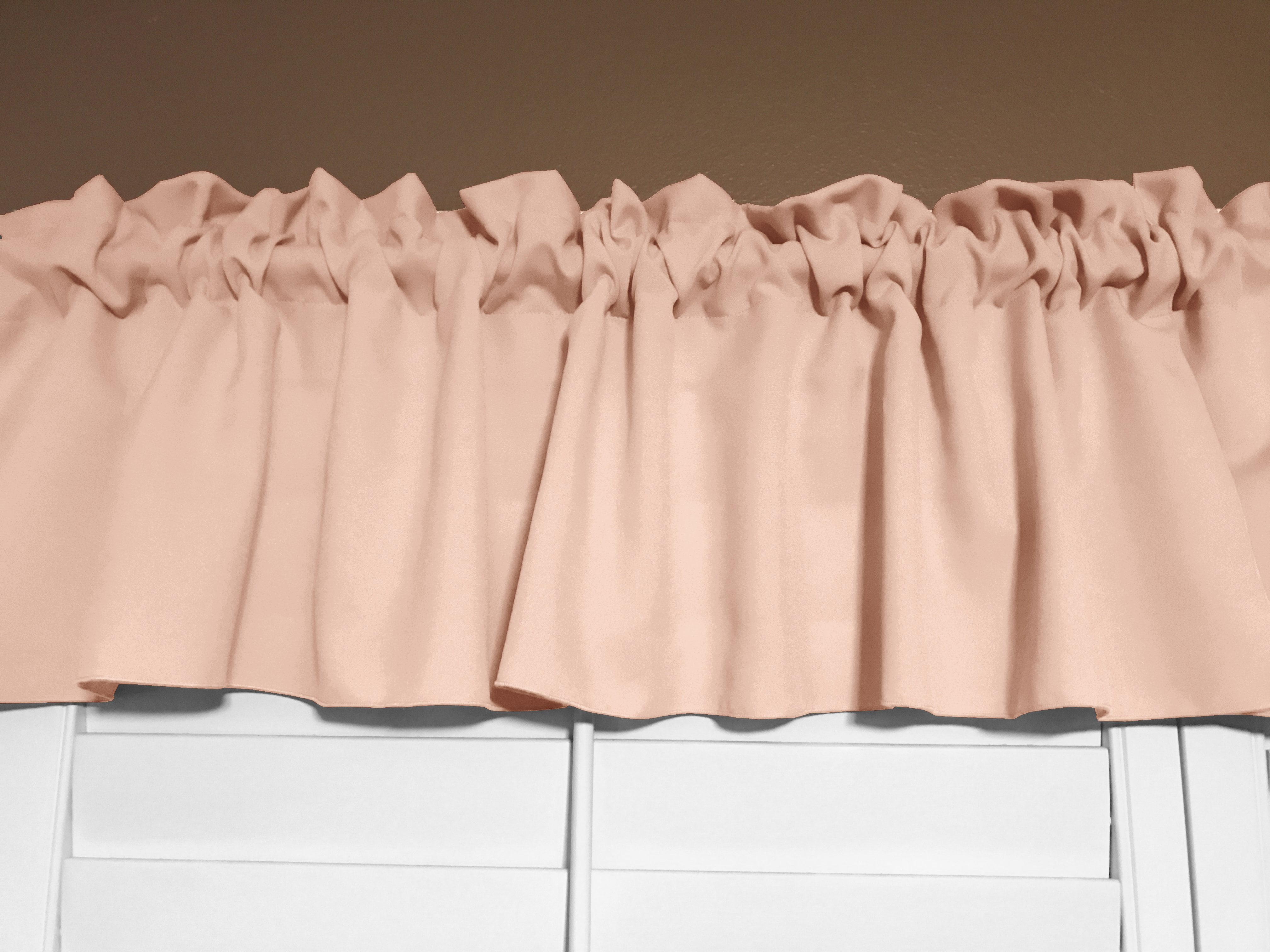 Solid Poplin Window Valance 58" Wide Peach