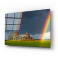 thumbnail image 2 of Epic Art 'Double Rainbow In Mont Saint Michel' by Mathieu Rivrin, Acrylic Glass Wall Art, 24"x16", 2 of 8