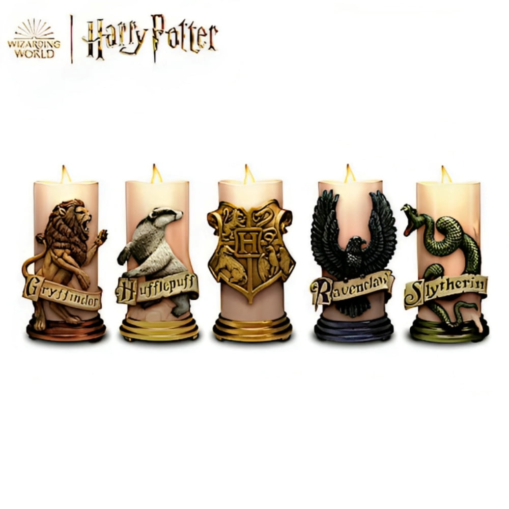 The Bradford Exchange SLYTHERIN™ Harry Potter™ Hogwarts House Flameless LED Candle Collection Issue #4 Sculpted House Mascots & Colors Remote-Controlled Illumination  (Included with Issue #1) 7-inches