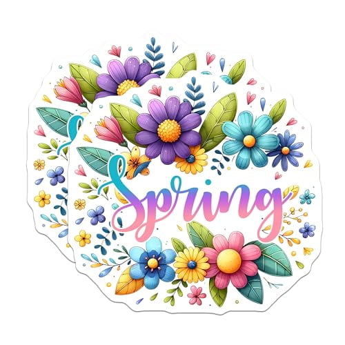 (2 Pack) Spring Flower Magnets - Decorative Flower Decor for Fridge - 5" On Longest Side - for Cars, Fridges, Toolboxes - Made in USA - MAG7993