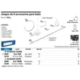 thumbnail image 2 of JUEGO BAÑO ELEMENT 6 PZ SATINADO FOSET 49682 FOSET ELA-7000N, 2 of 2