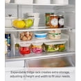 thumbnail image 2 of Yamazaki Home Two-Way Adjustable Refrigerator Shelf, White, Plastic, Expandable, Minimal Assembly, 2 of 7