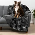 thumbnail image 2 of PetAmi Waterproof Dog Blanket for Small Medium Dogs, Calming Fleece Cat Blanket, Couch Protector Washable Sherpa Faux Fur Pet Throw for Puppy, Soft Reversible 29x40 Tie-Dye Black, 2 of 9