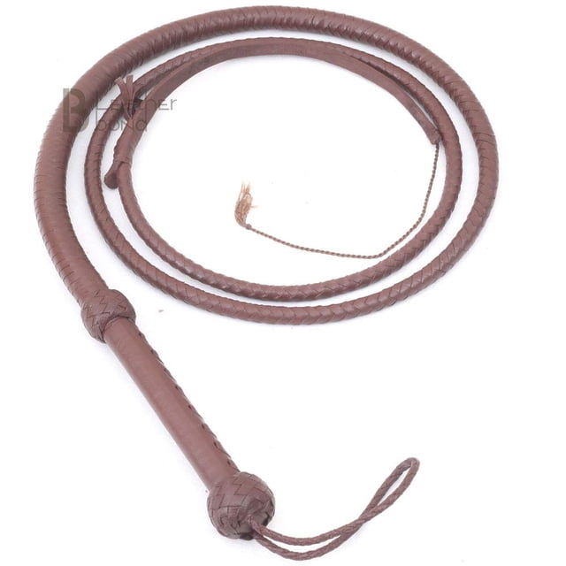 Látigo Bullwhip LB'S WHIP de cuero genuino de vaca, 8 trenzas