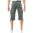 thumbnail image 2 of X RAY JEANS Mens Belted 18" Inseam Below Knee Long Cargo Shorts, Grey, 36, 2 of 5