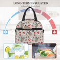 thumbnail image 4 of Honeii Groovy Retro Santa Print Lunch Box,Insulated Lunch Bag,Lunch Tote Bags,Leakproof Cooler Lunch Case for Travel Work Picnic, 4 of 7