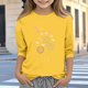 thumbnail image 1 of Blusas y camisas de cuello redondo y manga larga para niños, blusas/camisas de poliéster con estampado de corazones, mangas 3/4 y cuello redondo, elegantes e informales., 1 of 5