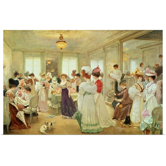 Great BIG Canvas | Rolled Henri (1852-1929) Gervex Poster Print entitled Cinq Heures chez le Couturier Paquin, 1906
