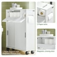 thumbnail image 3 of SoBuy BZR31-W Bathroom Cabinet Storage Shelf on Wheels,Toilet Paper&Toilet Brush Holder Cabinet, 3 of 9