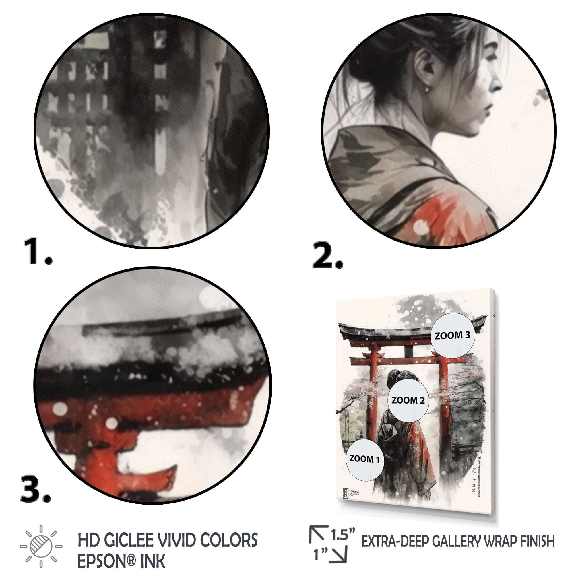 Designart Asian Female II Canvas Wall Art