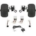 thumbnail image 2 of Dual 350W 36V Motor Drive Air Wheel Conversion Kit w/Thumb Throttle, 10 Inch Double Wheel Wheelchair Motor Kit for Electrical Beach Bike Wheelchairs Black 6.21Mile/H 330.69-440.92 LBS Load, 2 of 9
