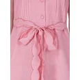 thumbnail image 4 of Strappy Dress Women With scallop Belted Sleeveless Dress Bottom Embroidery, 4 of 6