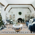 thumbnail image 5 of Findosom 6'x9' Vintage Boho Area Rug, Machine Washable Rugs Non Slip Distressed Indoor Rug,Large Retro Area Rug Floor Carpet for Bedroom Dining Room Entryway Office Decor,Blue, 5 of 8
