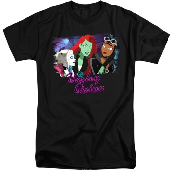 Harley Quinn Animated Series Girl Gang Unisex Adult Tall T Shirt (2X-Large) Black