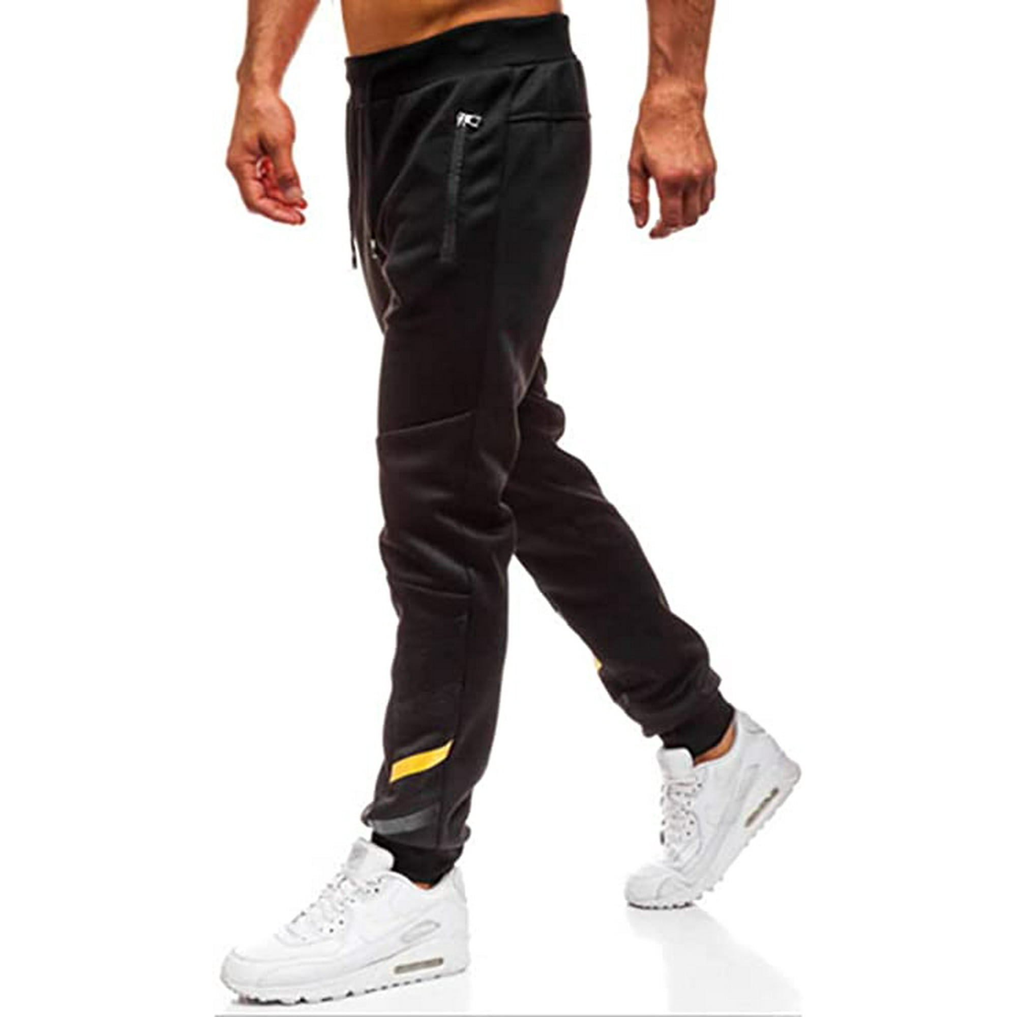 Zecatl Men s Pants Trousers Sports Pants Track Pants Cargo Pants Jogging Pants Sweatpants Jogger Fashion Leisure Running Stripes Tight Leg Cuffs blac