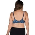 thumbnail image 2 of LEADING LADY Women's Plus-Size Wireless Padded T-Shirt Bra, Blue Floral, 40A, 2 of 2