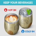 thumbnail image 4 of Floral 12oz Stainless Steel Insulated Wine Tumbler with Lid and Straw – Double Wall Vacuum Mug for Hot & Cold Drinks, 304 Steel Interior, Sweat-Free Design,Thanksgiving,Christmas, Spring,Flower, 4 of 5