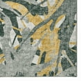 thumbnail image 3 of Bravado Indoor/Outdoor Gold Abstract Floral 8' Round Non-Skid Area Rug, 3 of 8