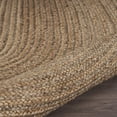 thumbnail image 4 of 7â€™ Brown Oval Shaped Jute Area Rug, 4 of 7