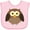 AD-Pink, variant on Inktastic Owl Fat Brown Boys or Girls Baby Bib