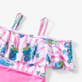 thumbnail image 4 of The Smurfs Toddler Girls Swimsuits One Piece Graphic Ruffled Off Shoulder Swimwear Family Matching Bathing Suits Sizes 2-12T, 4 of 5